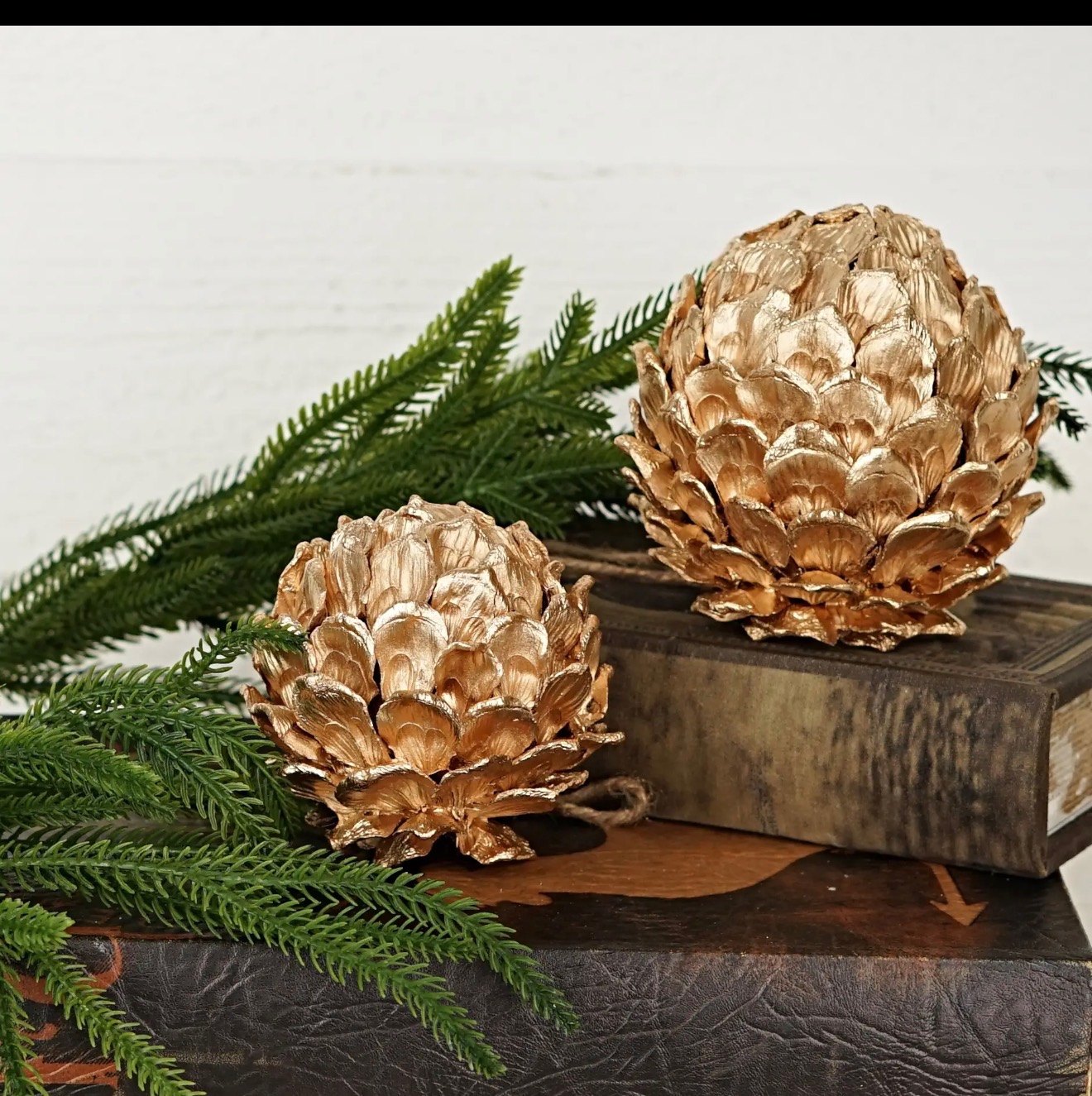 4.5 inch Gold Pinecone Artichoke Ball Ornament